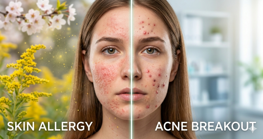 Is It Acne or an Allergy? A Dermatologist’s Guide to Seasonal Skin Flares 27 Skin Allergy vs Acne in Pollen Season Dermatologist Recommendations